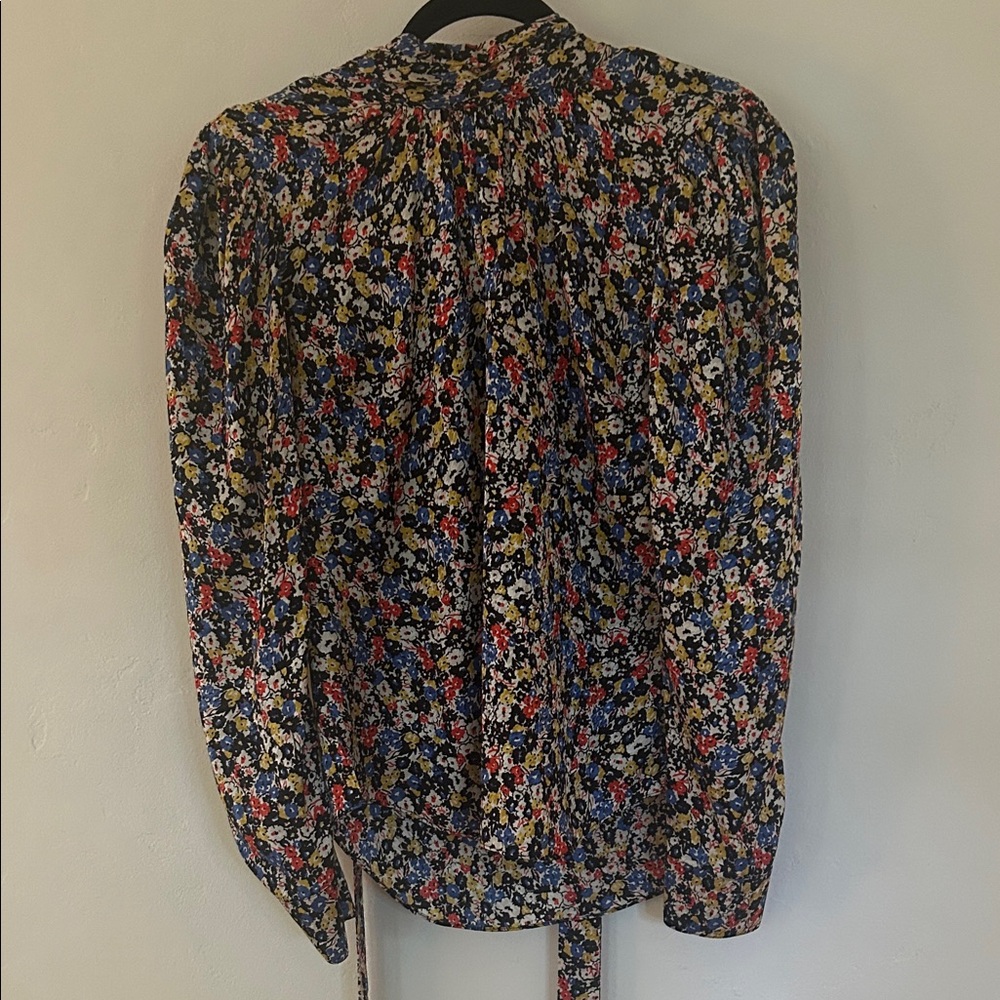 Veronica Beard Silk Women's Floral Long-Sleeve Blouse